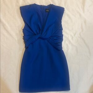 DO+BE Cobalt Blue Twist Front Mini Dress